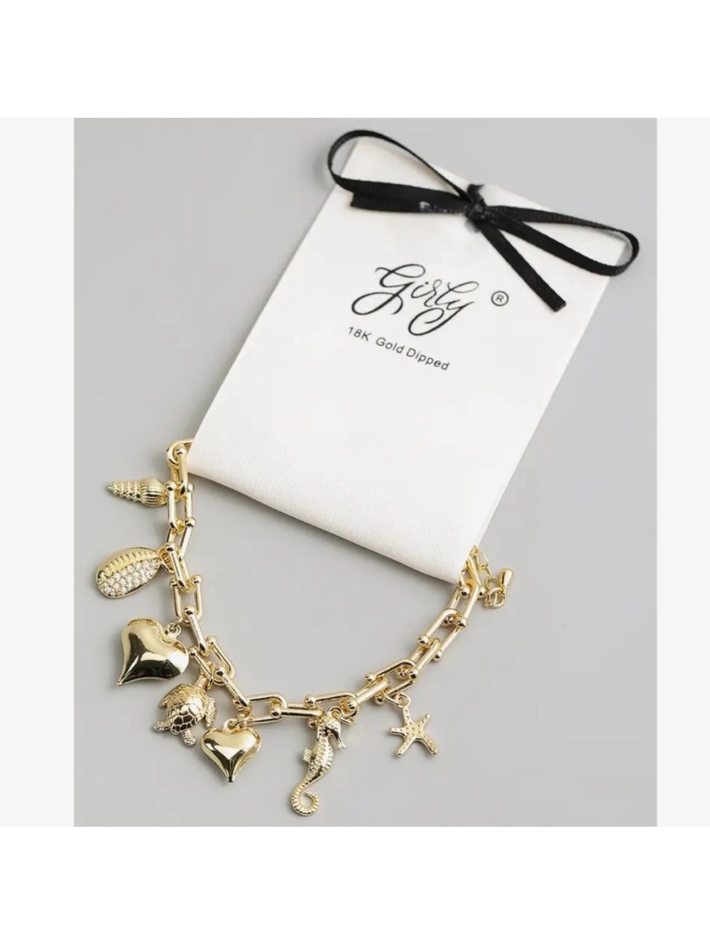 Sea Charm Bracelet - Gold dipped NWT